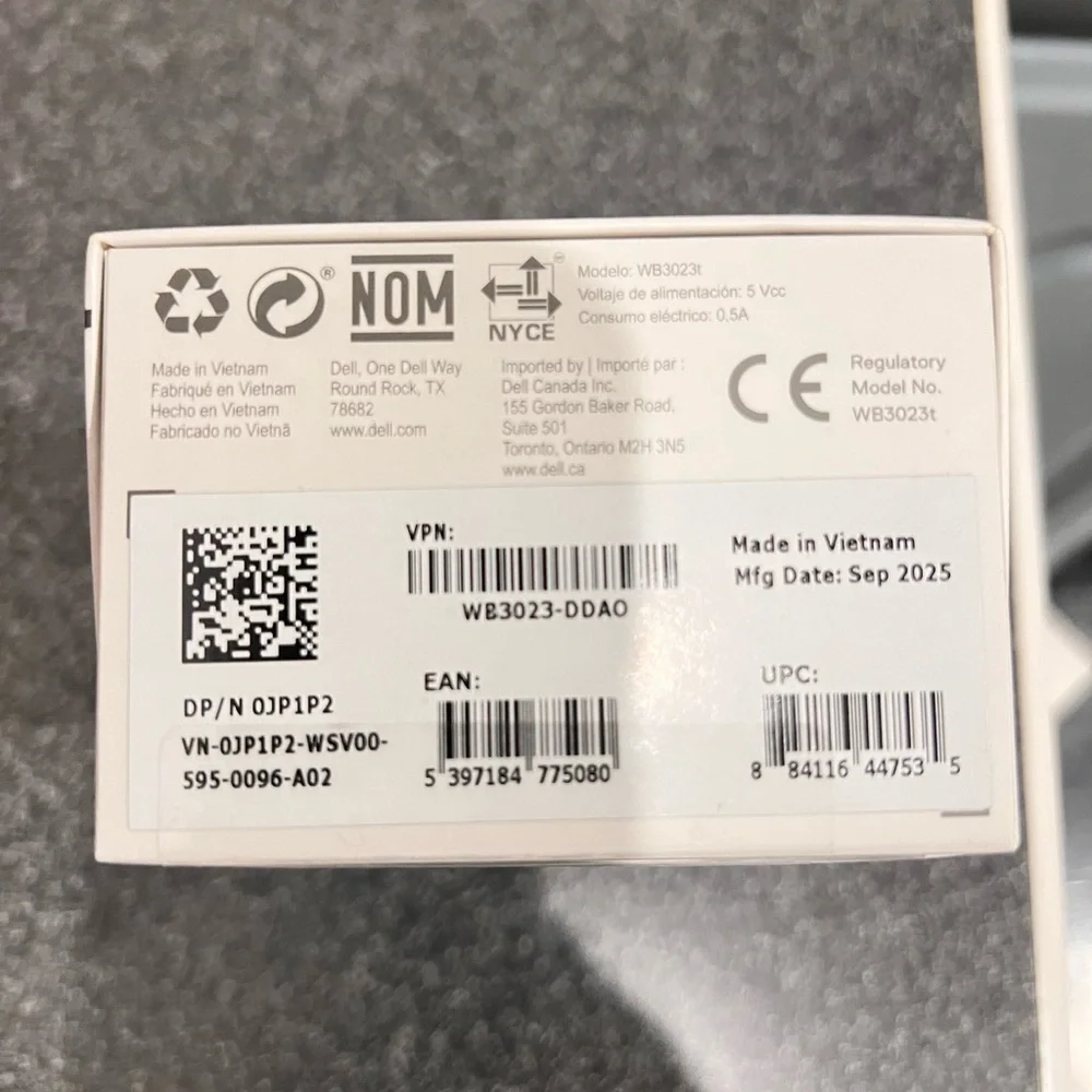 Dell Gray and Black Webcam
